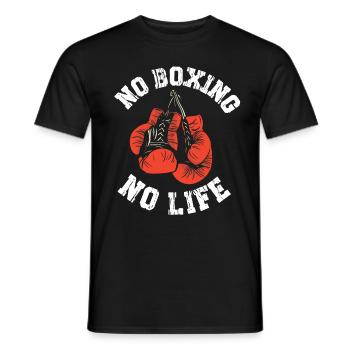 No Boxing No Life Boxing Gloves - Men's T-Shirt - black - Front - AI Model Male 178 light (178cm)