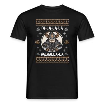 Ugly Christmas Viking Viking Axe - Men's T-Shirt - black - Front - AI Model Male 178 light (178cm)