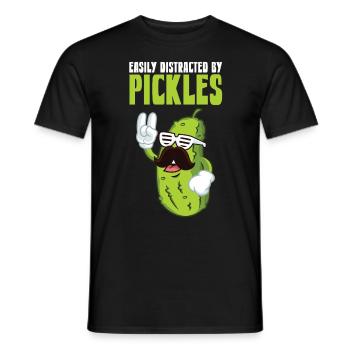 Easily Distracted By Pickles - Men's T-Shirt - black - Front - AI Model Male 178 light (178cm)