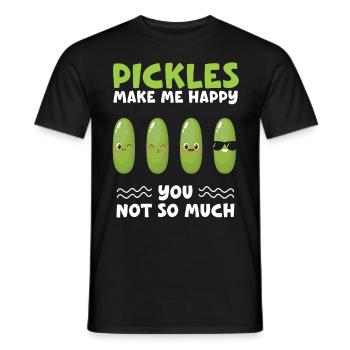 Les cornichons me rendent heureux tu n’as pas beaucoup - T-shirt homme - noir - Devant - AI Model Male 178 light (178cm)