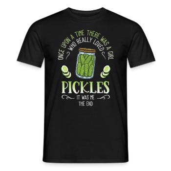 Just A Girl Who Really Loves Pickles - Männer T-Shirt - Schwarz - Vorne - AI Model Male 178 light (178cm)