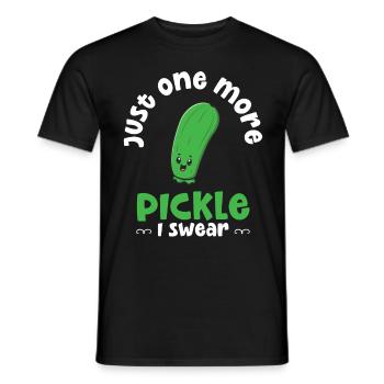 Just One More Pickle I Swear - Männer T-Shirt - Schwarz - Vorne - AI Model Male 178 light (178cm)