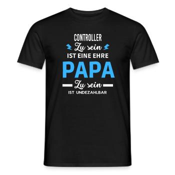 Zu ist eine ehre Papa ist undezahlbar Controller - Männer T-Shirt - Schwarz - Vorne - AI Model Male 178 light (178cm)