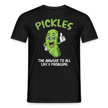 Pickles The Anwser To All Lifes Problems - Männer T-Shirt - Schwarz - Vorne - AI Model Male 178 light (178cm)