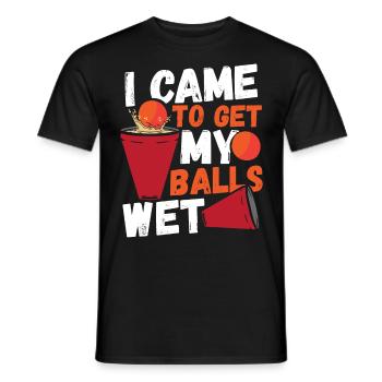 Bier Pong Bier Party Team-Spieler Ping-Pong - Männer T-Shirt - Schwarz - Vorne - AI Model Male 178 light (178cm)