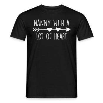 Nounou avec beaucoup de cœur meilleure assistante maternelle - T-shirt homme - noir - Devant - AI Model Male 178 light (178cm)