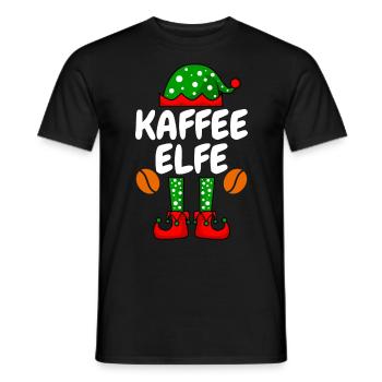 Kaffee Elfe Kaffeetrinker - Männer T-Shirt - Schwarz - Vorne - AI Model Male 178 light (178cm)