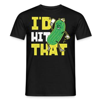 Pickleball Pickle I'd Hit That - Men's T-Shirt - black - Front - AI Model Male 178 light (178cm)