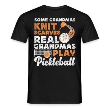 Pickleball Grandma Some Grandmas - Männer T-Shirt - Schwarz - Vorne - AI Model Male 178 light (178cm)