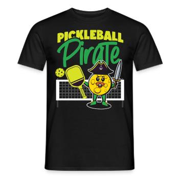 Pickleball Pirate Pickleball - T-shirt homme - noir - Devant - AI Model Male 178 light (178cm)