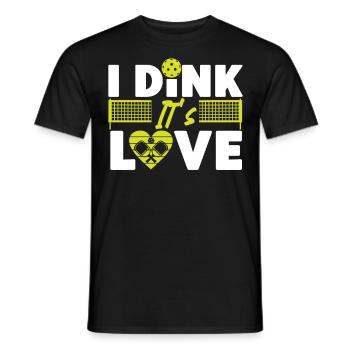 Pickleball jeu de mots Saint-Valentin I - T-shirt homme - noir - Devant - AI Model Male 178 light (178cm)