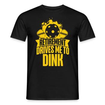 Pickleball Pun Retired Retirement - Men's T-Shirt - black - Front - AI Model Male 178 light (178cm)