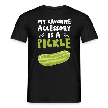 My Favorite Accessory Is A Pickle - Männer T-Shirt - Schwarz - Vorne - AI Model Male 178 light (178cm)