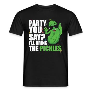 Party You Say Ill Bring The Pickles - Männer T-Shirt - Schwarz - Vorne - AI Model Male 178 light (178cm)