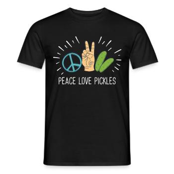 Peace Love Pickles - Männer T-Shirt - Schwarz - Vorne - AI Model Male 178 light (178cm)