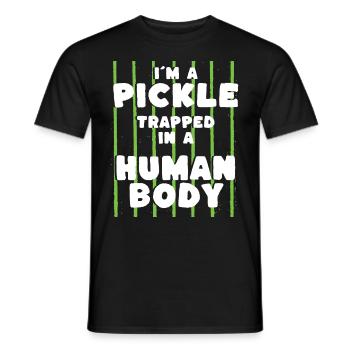 Im A Pickle Trapped In A Human Body - Men's T-Shirt - black - Front - AI Model Male 178 light (178cm)