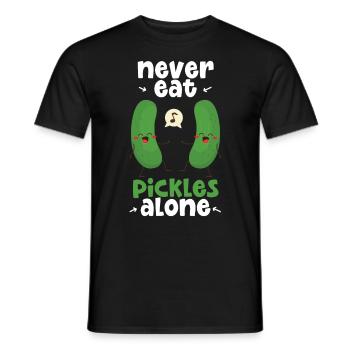 Never Eat Pickles Alone - Men's T-Shirt - black - Front - AI Model Male 178 light (178cm)