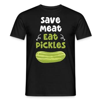 Save Meat Eat Pickles - Männer T-Shirt - Schwarz - Vorne - AI Model Male 178 light (178cm)