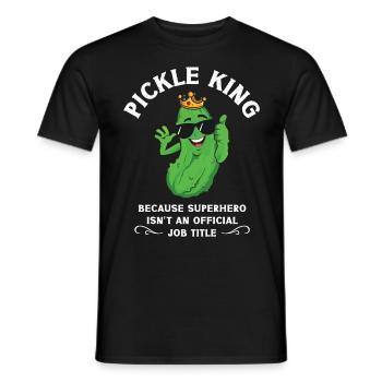 Pickle King Parce que Super-héros n’est pas un officiel - T-shirt homme - noir - Devant - AI Model Male 178 light (178cm)