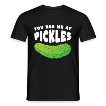 Tu m’as eu à Pickles - T-shirt homme - noir - Devant - AI Model Male 178 light (178cm)