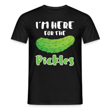 Im Here For The Pickles - Männer T-Shirt - Schwarz - Vorne - AI Model Male 178 light (178cm)