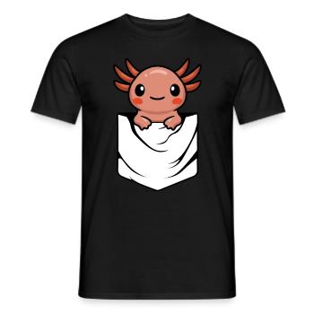Anime Axlotl - Männer T-Shirt - Schwarz - Vorne - AI Model Male 178 light (178cm)