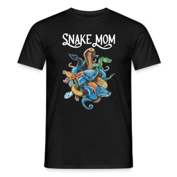 Snake Mom - Men's T-Shirt - black - Front - AI Model Male 178 light (178cm)