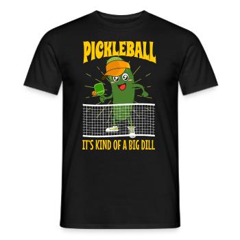 Pickleball - Men's T-Shirt - black - Front - AI Model Male 178 light (178cm)