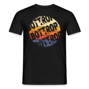 Bottrop Germany City Vintage Retro Skyline - Men's T-Shirt - black - Front - AI Model Male 178 light (178cm)