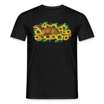 Eurasian river otter - Men's T-Shirt - black - Front - AI Model Male 178 light (178cm)