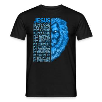 Dieu Bible Jérémie Christianisme religion - T-shirt homme - noir - Devant - AI Model Male 178 light (178cm)