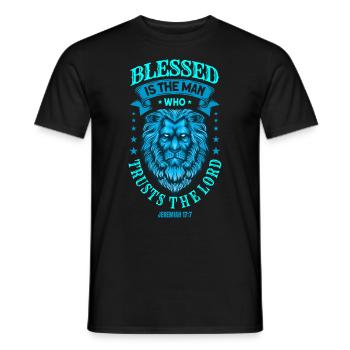 Dieu Bible Jérémie religion chrétiens - T-shirt homme - noir - Devant - AI Model Male 178 light (178cm)