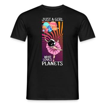 Astronautes de Planet Girl Ballerina - T-shirt homme - noir - Devant - AI Model Male 178 light (178cm)