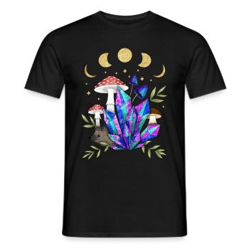 Igel im Traumland - Männer T-Shirt - Schwarz - Vorne - AI Model Male 178 light (178cm)