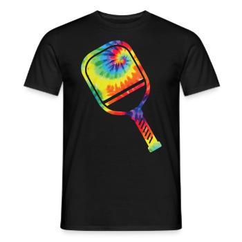 Pickleball Paddle Tie Dye Retro - T-shirt homme - noir - Devant - AI Model Male 178 light (178cm)