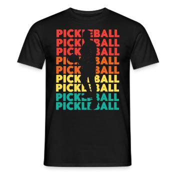 Pickleball Retro Vintage - T-shirt homme - noir - Devant - AI Model Male 178 light (178cm)