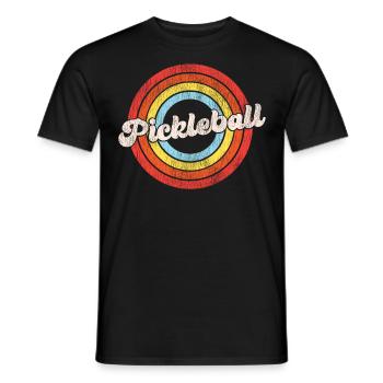 Pickleball Retro Vintage - T-shirt homme - noir - Devant - AI Model Male 178 light (178cm)