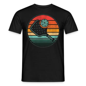 Pickleball Retro Vintage - T-shirt homme - noir - Devant - AI Model Male 178 light (178cm)