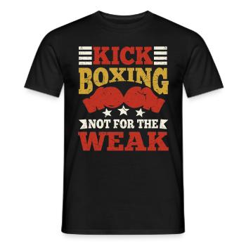 Kickboxing Not For The Weak Boxing Gloves Gifts - Männer T-Shirt - Schwarz - Vorne - AI Model Male 178 light (178cm)