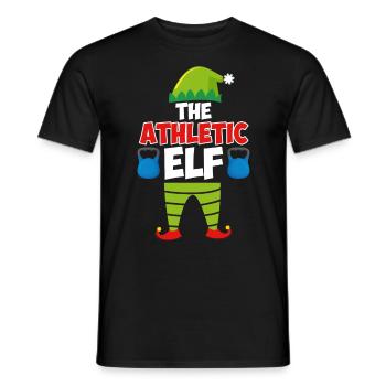 The Athletic Elf Weihnachten Leichtathletik - Männer T-Shirt - Schwarz - Vorne - AI Model Male 178 light (178cm)