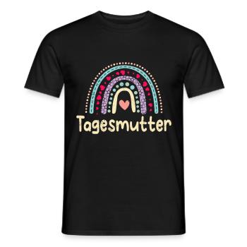 Kinder Kita Ich bin eine Tagesmutter - Männer T-Shirt - Schwarz - Vorne - AI Model Male 178 light (178cm)
