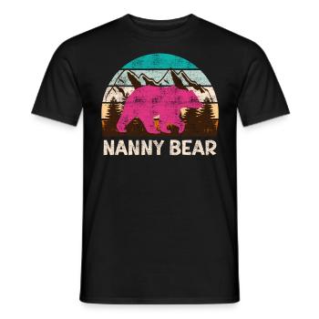 Mama bear Nanny bear Tagesmutter - Männer T-Shirt - Schwarz - Vorne - AI Model Male 178 light (178cm)