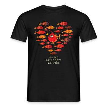 Soyez différent c’est correct d’être différent - T-shirt homme - noir - Devant - AI Model Male 178 light (178cm)