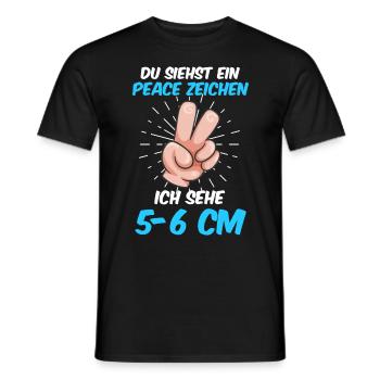 Du siehst ein Peace ich sehe 5-6 cm Hebamme - Männer T-Shirt - Schwarz - Vorne - AI Model Male 178 light (178cm)