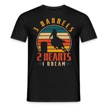 3 Barrels 2 Hearts 1 Dream - Männer T-Shirt - Schwarz - Vorne - AI Model Male 178 light (178cm)