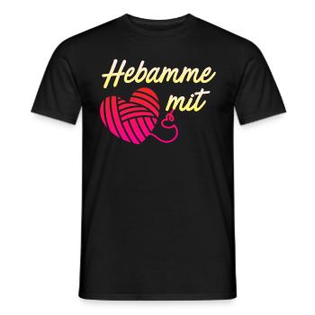 Ich bin eine Hebamme mit Herz Hebamme - Männer T-Shirt - Schwarz - Vorne - AI Model Male 178 light (178cm)