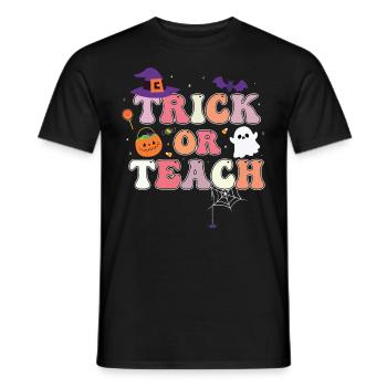 Trick Or Teach - Men's T-Shirt - black - Front - AI Model Male 178 light (178cm)