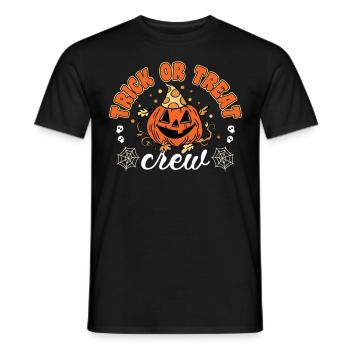 Trick Or Treat Crew Pumpkin - T-shirt homme - noir - Devant - AI Model Male 178 light (178cm)