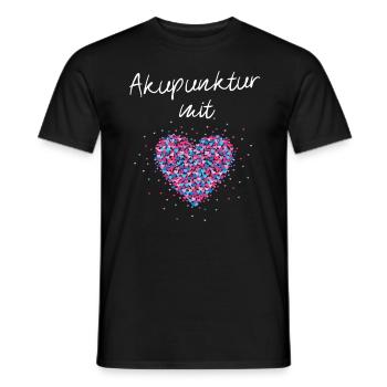 Akupunktur mit Herz Akupunkteur Akupunkturtherapie - Männer T-Shirt - Schwarz - Vorne - AI Model Male 178 light (178cm)