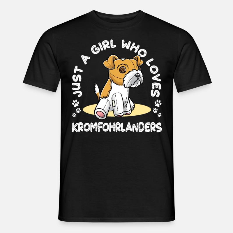 Kromfohrländer Hund - Männer T-Shirt - Schwarz